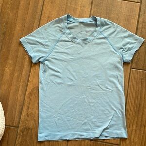 lululemon athletica Light Blue Short Sleeve Tee
